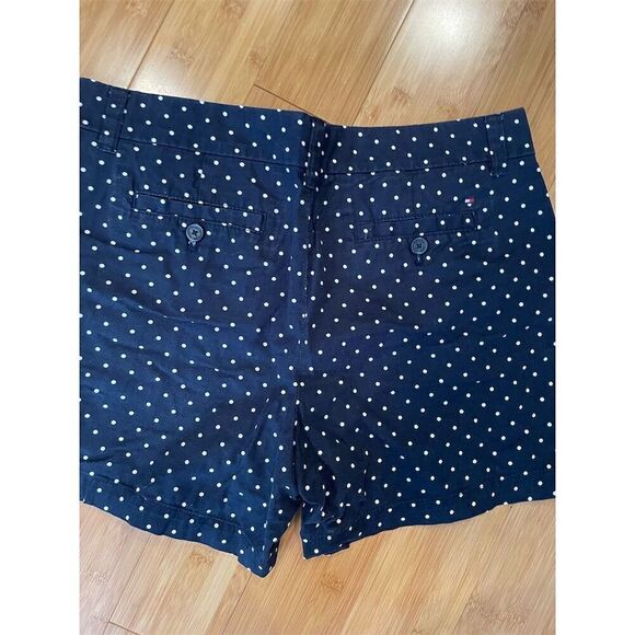 Tommy Hilfiger Women's Navy Polka Dot Chino Shorts Size 10 Casual Summer - Picture 6 of 11